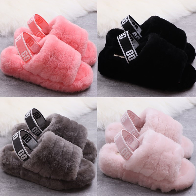 

Xmas Women's Slipper Kids Boots Fashion Fur Home Slippers Platform Plush Indoor Fashionable Ladies Warm Thick Furry Shoes Fuzzy Fluffy, Box