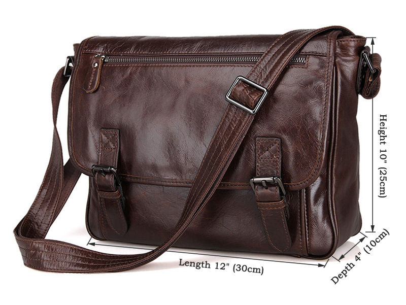 

Fashion Genuine Leather Shoulder Bag Men leather Messenger Bag men Crossbody bag Sling malec Coffee