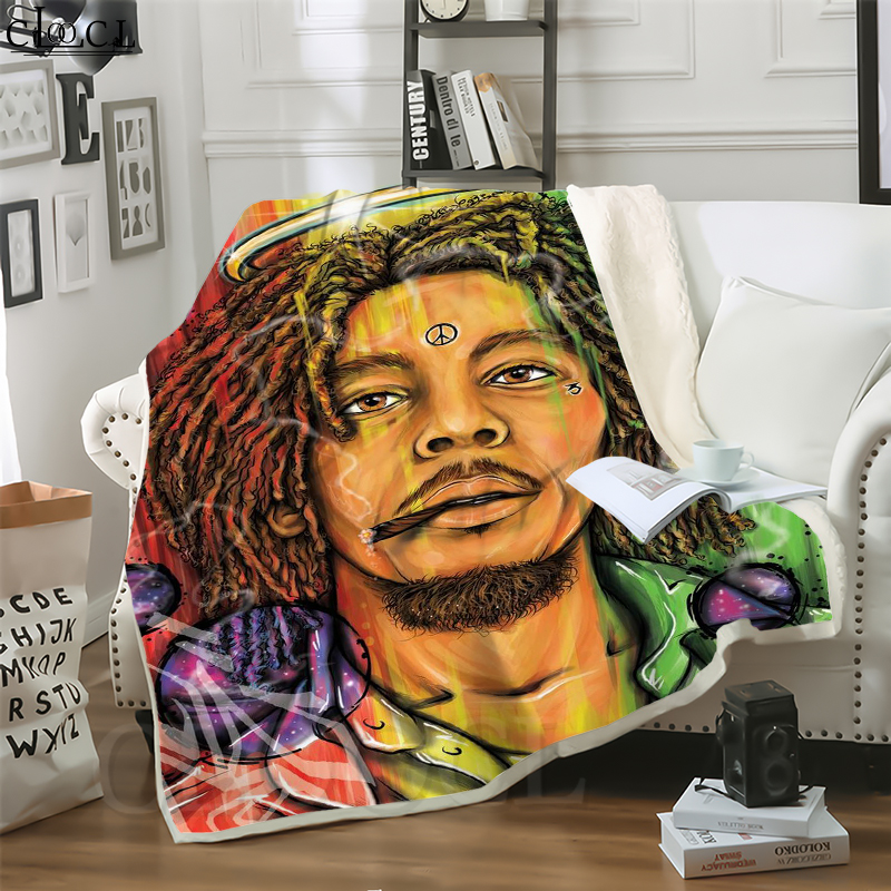 

CLOOCL New Reggae Singer Bob Marley 3D Print Street Style Air Conditioning Blanket Sofa Teens Bedding Throw Blanket Plush Quilt