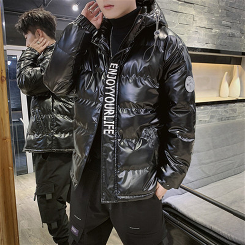 

Mens Punk Down Parkas Fashion Trend Couples Thicken Zipper Hooded Outerwears Designer Winter Male Casual Luxury Bread Jackets Coats, Black