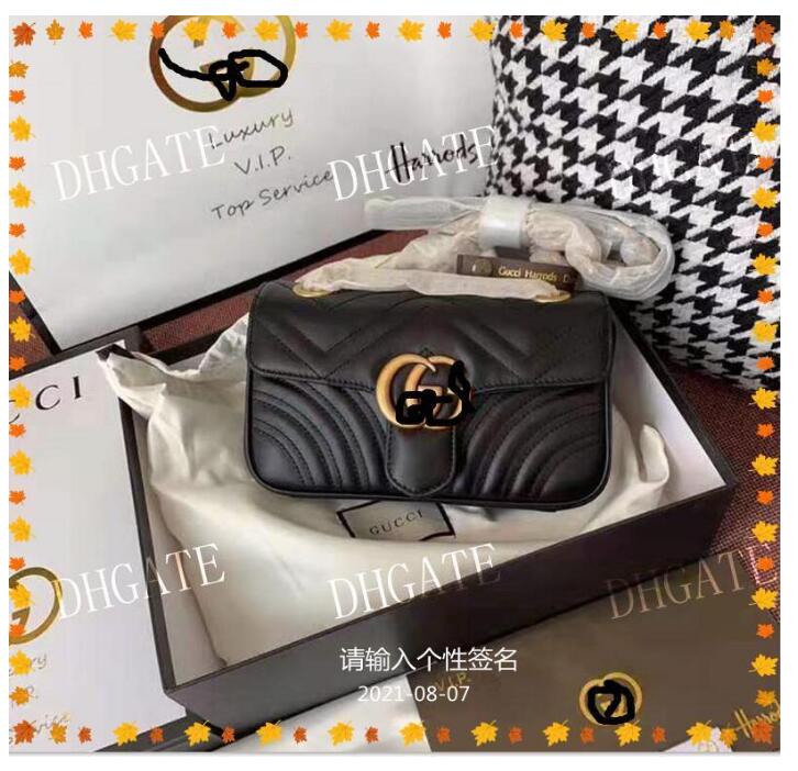 

GGLVLouisVitton YSLVUTTON new Marmont shoulder bag lady heart-shaped gold chain messenger bag PU leather handbag pur, Red;black