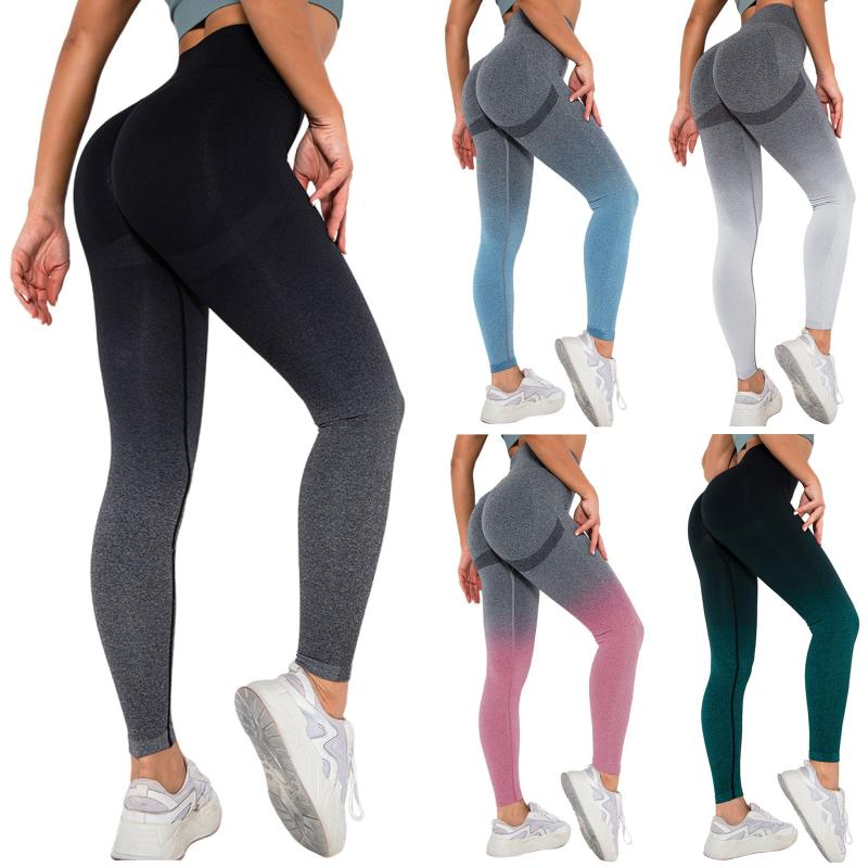 

Yoga Outfit Women's Fashion Seamless Hip Lifting Exercise Fitness Running High Waist Pants Breathable Gym Push Up Leggings Trousers#g4