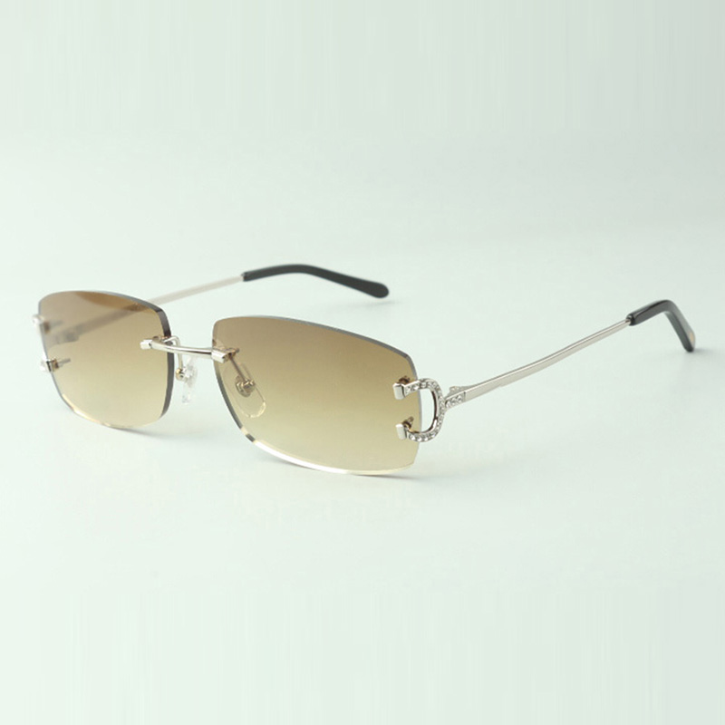 

Direct sales designer sunglasses 3524026 with daimond metal paw wire temples glasses, size: 18-140 mm