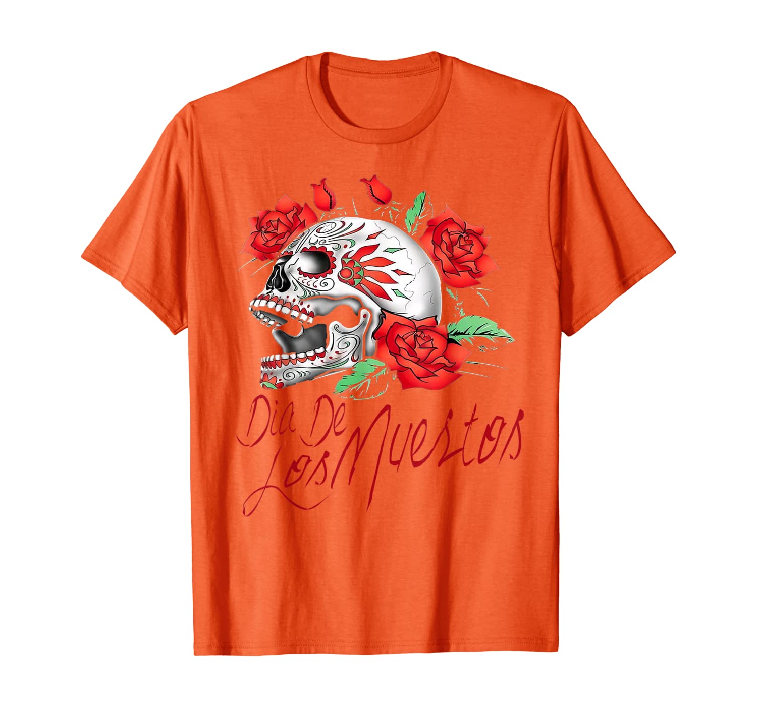 

Day of The Dead - Dia De Los Muertos 2019 Sugar Skull T-Shirt, White;black