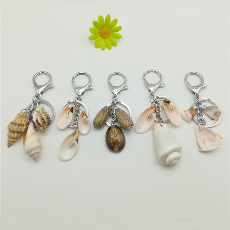 

Keychains 50pcs/lot 3 In 1 Conch Keychain Shell Key Chain
