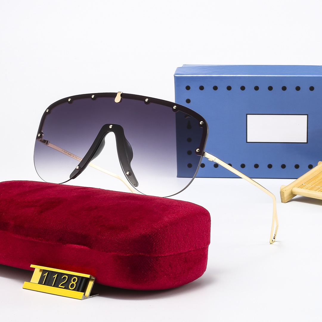 

Womens sunglasses F 0196 fashion brand glasses mens rimless lens one-piece classic designer high-quality UV400 protective side eye protection design metal temples