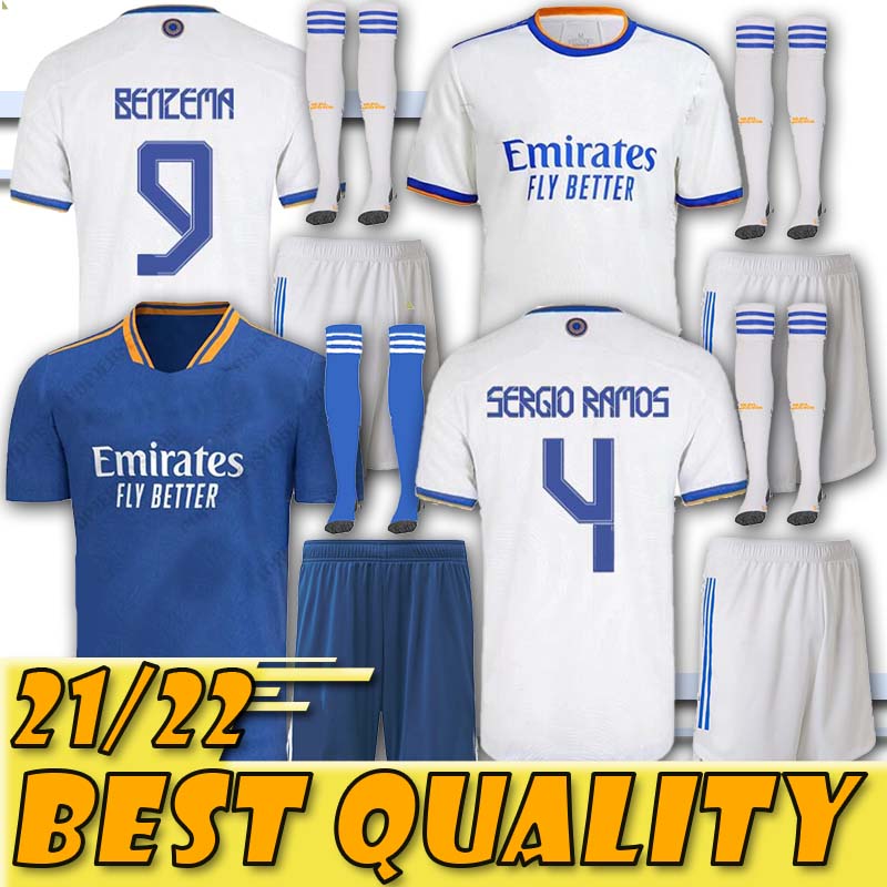 

Star jerseys 21 22 Madrid BENZEMA HAZARD special RAMOS ISCO Wars 2021 2022 camiseta soccer football shirts men kit suit with socks, Black;yellow