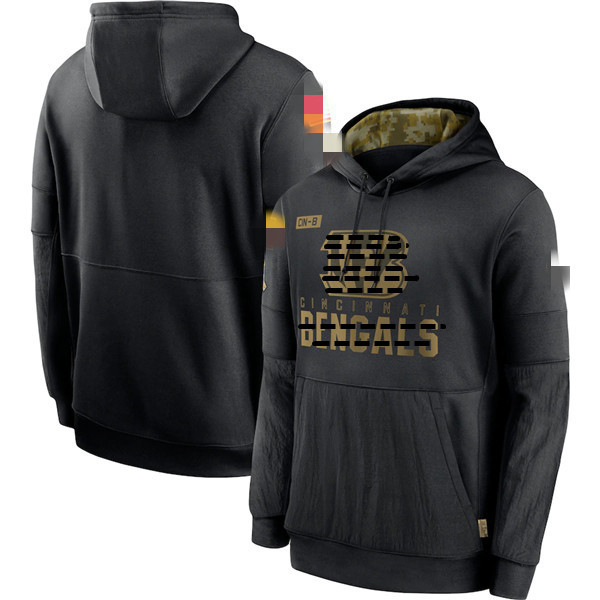 

Men' Women Youth Cincinnati Hot Style Bengals Hoodies Sweatshirt Camo 2021 22 Salute To Service Black Sideline Performance Pullover Hoodie