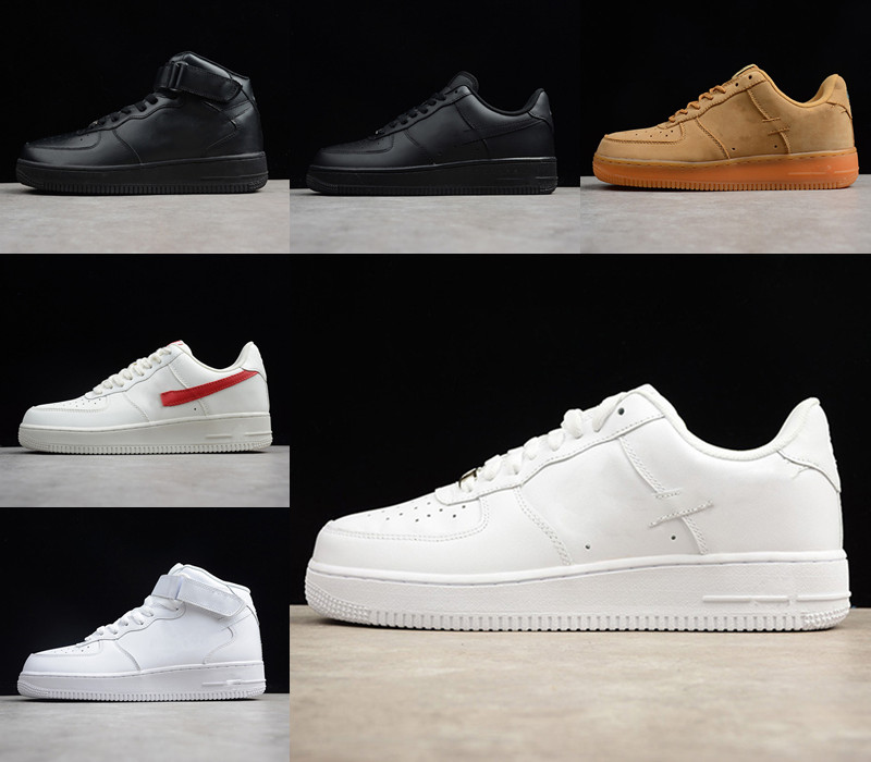 

2021 Design Outdoor Men Low Skateboard Shoes cheap One Unisex 1 Knit Euro Airs High Women All White Black Walking Casual trainer US 5.5-12
