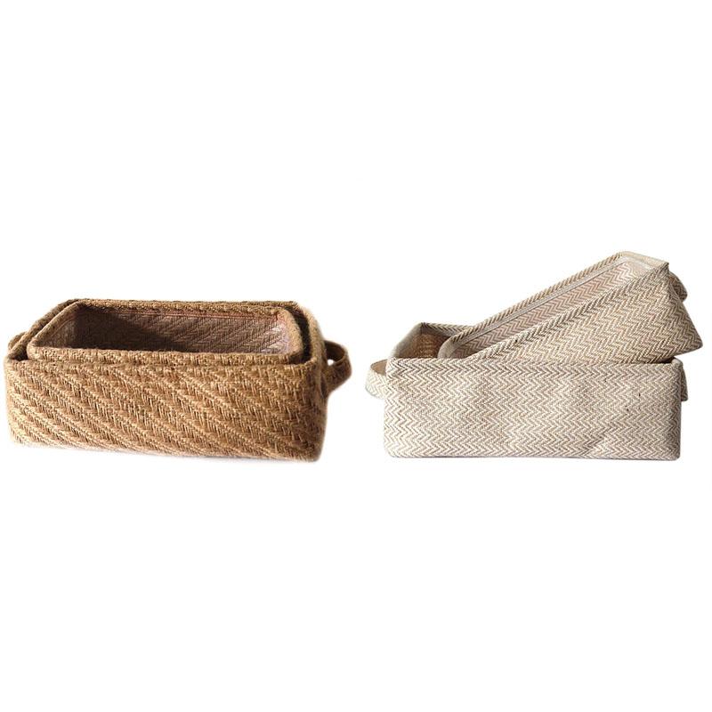 

Braided Jute Cloth Flowerpot Storage Basket Cotton Linen Blended Desktop Storage Box Kids Toys Sundries Organizer