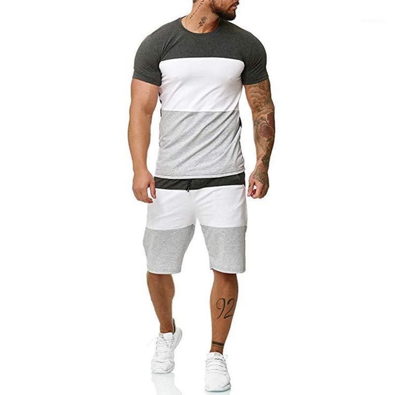 

Running Sets 2 Pcs/Set Sports Gym Fitness Suit Clothes Men's Tracksuit Jogging Sportswear Exercise Workout Shorts Set Athletic Outfit, Black;blue