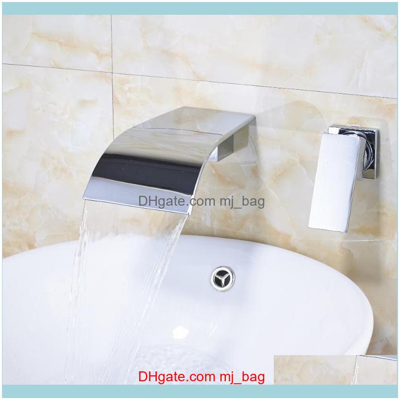 

Sink Faucets Faucets, Showers As Home & Gardenuythner Chrome/Black/Brushed Nickel Bathroom Basin Wall Mounted Solid Brass Bath Waterfall Fau