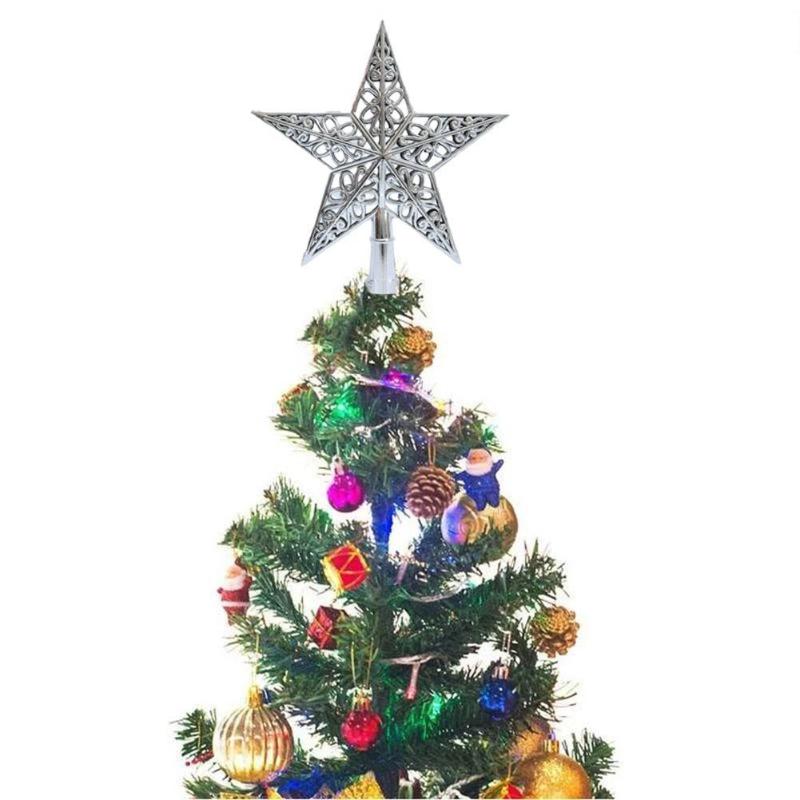 

Christmas Decorations 20CM Tree Top Plastic Star For Home Xmas Ornaments Year Decor Natal Noel