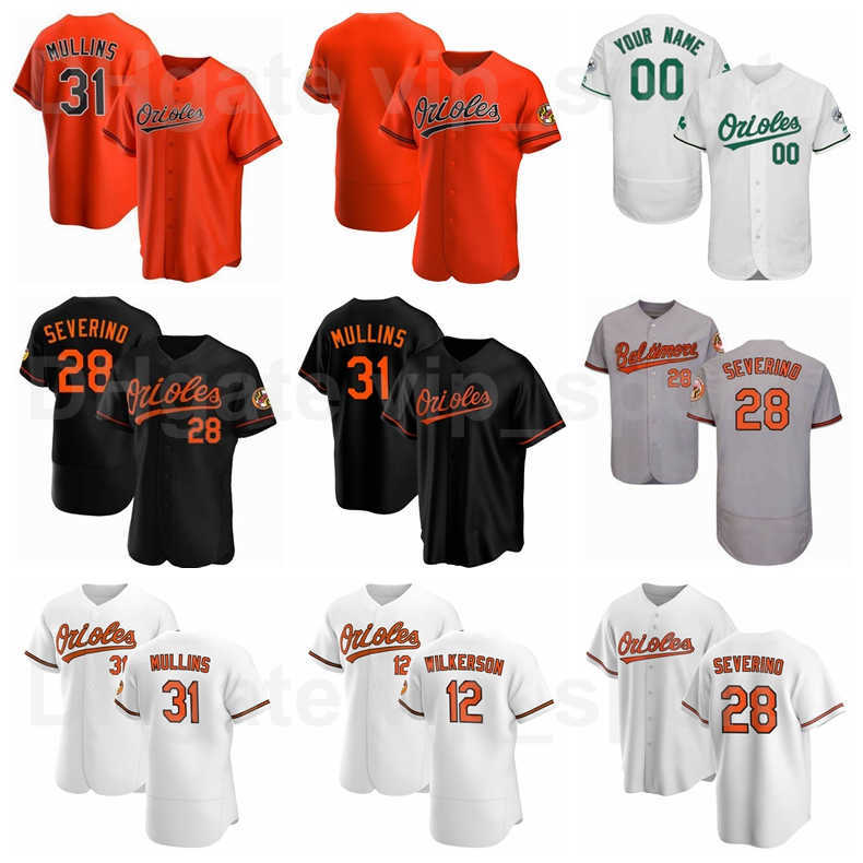 

74 Pat Valaika Jersey Baseball 28 Pedro Severino 11 Pat Valaika 31 Cedric Mullins 12 Stevie Wilkerson Team Black Orange White Grey Green, Men flexbase