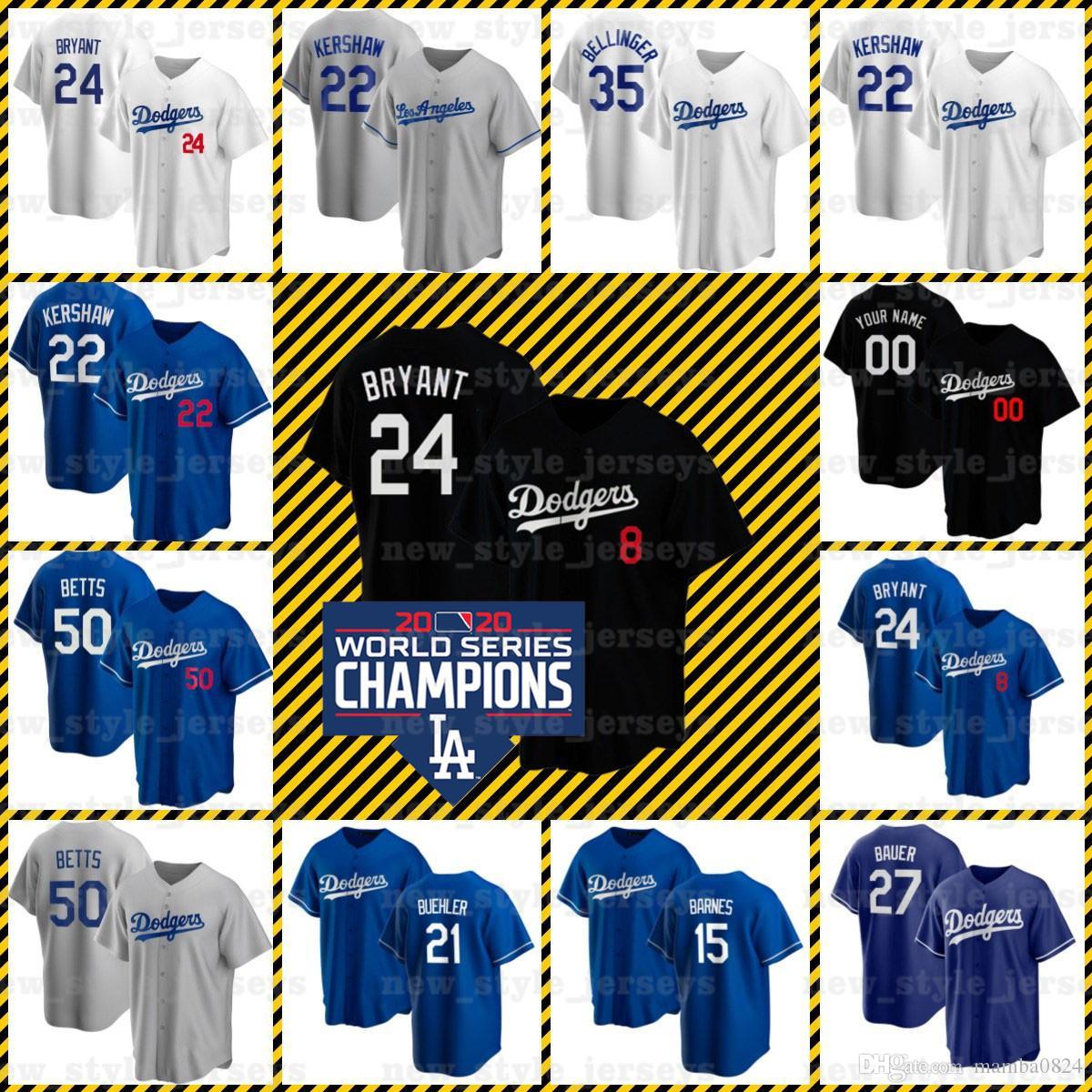 

27 TREVOR BAUER Mookie Betts 22 Clayton Kershaw Cody Bellinger Los Angeles Dodgers Jerseys Justin Turner Enrique B1 Hernandez, Blue;black