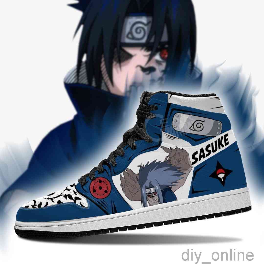 

DIY Anime Fan Sneakers sasuke cursed seal of heaven power Mens Womens Basketball Shoes Jumpman 1 Model Custom Trainers Casual shoe