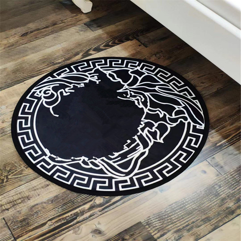 

home door carpet luxury designer foot rug classic style hotel letter pattern no-slip mat, #12