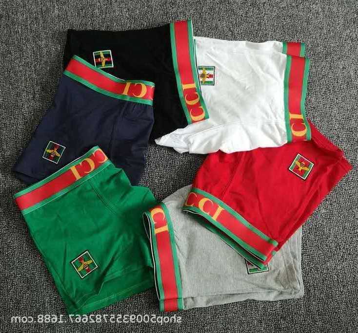 

Fashion Brand Bee Embroidery Men's Flat Pants Gu Family Boxer Underwear Head Man, Black;white