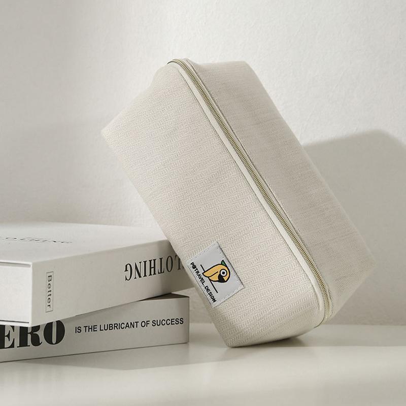 

Cosmetic Bags & Cases Korean Style Women Bag Zipper Portable Travel Storage Handbag Waterproof Make Up Toiletry XA724M, White