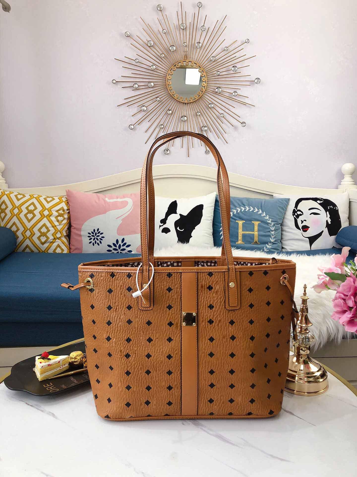 high quality classic shopping bags original double flower mother baby bag handbag, small Purse is used alone