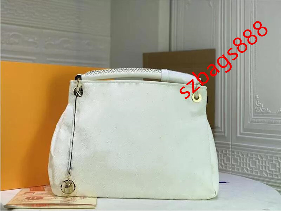 

Designer Artsy MM Empreinte Handbag Infini M40249 Genuine Leather Tote Bag Artsy Cream Damier Azur Shoulder Bag Purple SIZE 46X3X24CM, Embossed blue