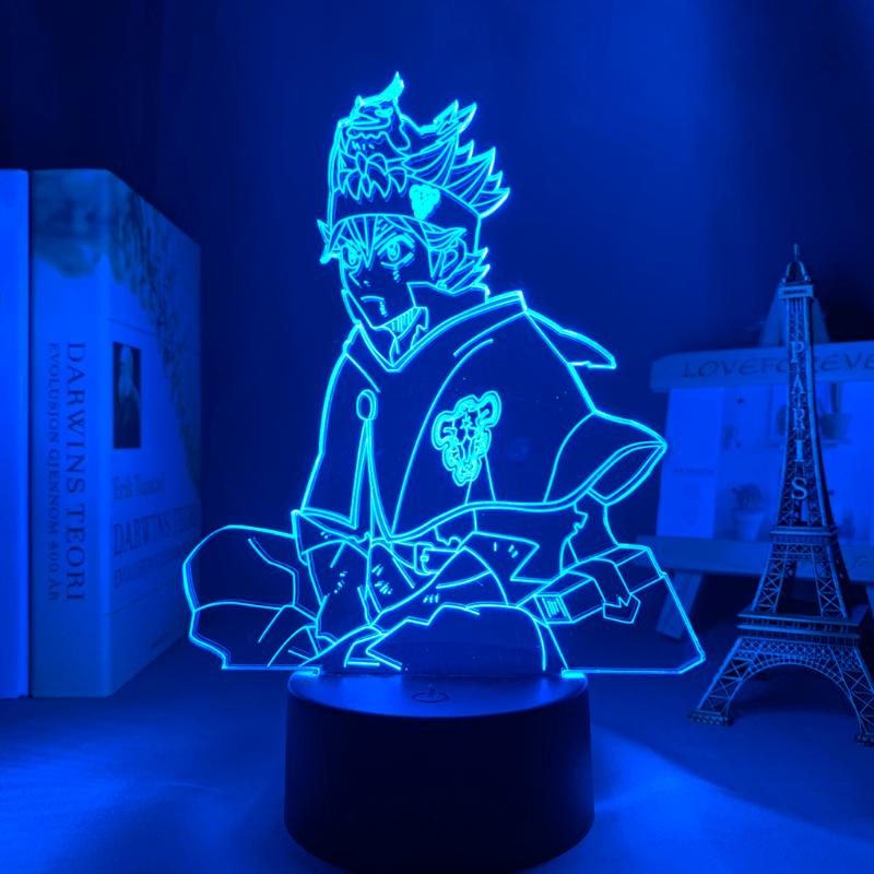 

Night Lights 3d Led Lamp Anime Black Clover Asta For Bedroom Decor Nightlight Birthday Gift Room Table Acrylic Light Manga