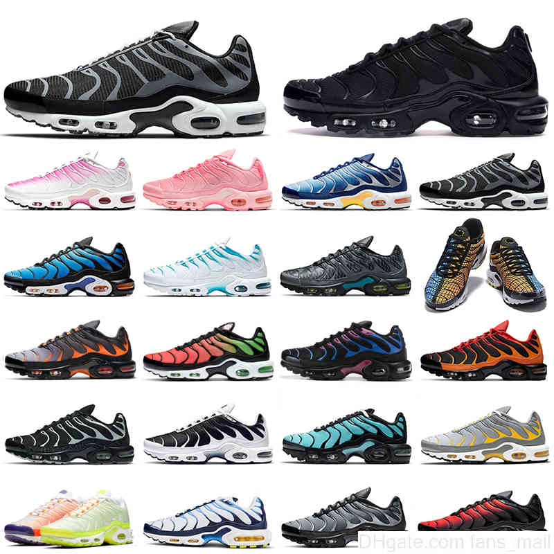 

Newest Fashion tn plus running shoes men women Hyper Blue Grey Orange Greedy tns womens mens trainers outdoor sports sneakers Breathable, Item #1