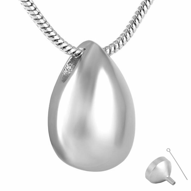 

Pendant Necklaces 8396 Teardrop Memorial Ashes Urn Cremation Jewelry-Gold