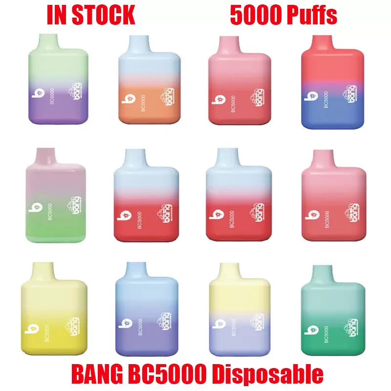 

Bang BC5000 Disposable E cigarette Device Pod Kit 5000 Puffs 650mAh Rechargeable Battery Prefilled 11ml Coil Cartridge Vape Stick Pen VS XXL Mesh SWITCH DUO