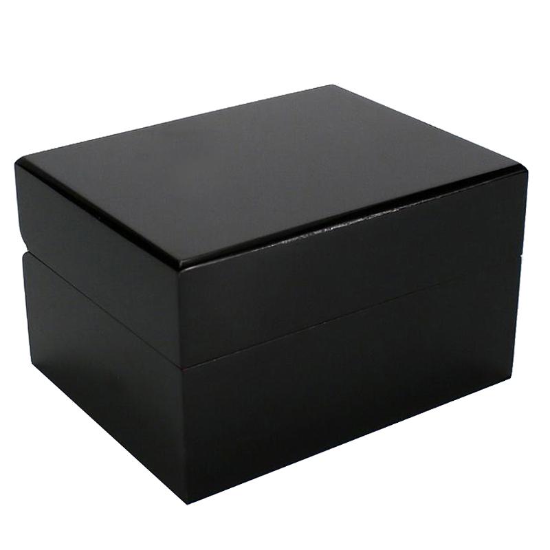 

Watch Boxes & Cases Vintage Black Box Wood Paint Luxury Gift Velvet Pillow Men
