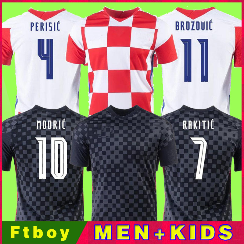 

MODRIC 2020 national team MANDZUKIC HOME AWAY Soccer Jersey PERISIC RAKITIC SRNA KOVACIC 2021 Football Shirts Adult men + kids kit, Kids away