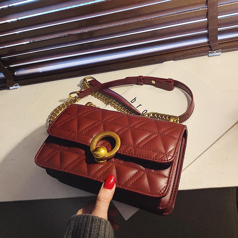 

Vintage Fashion Square Crossbody Bag 2021 New High Quality PU Leather Women's Designer Handbag Lock Chain Shoulder Messenger Bag, Beige