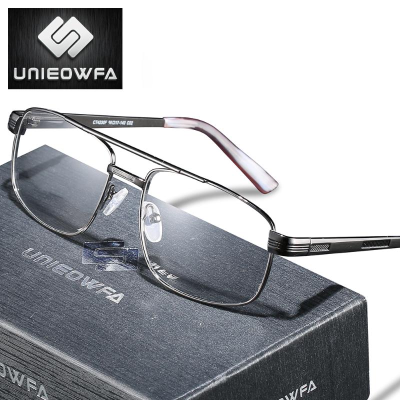 

Fashion Sunglasses Frames Optical Myopia Glasses Frame Men Prescription Eyeglasses Stainless Steel Rectangle Spectacles Clear Transparent