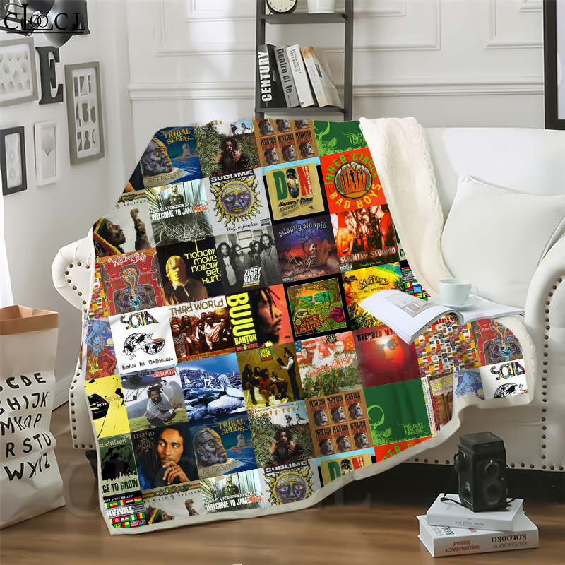 

CLOOCL New Reggae Legendary Singer Bob Marley 3D Print Casual Style Air Conditioning Blanket Sofa Teens Bedding Throw Blanket Plush Quilt