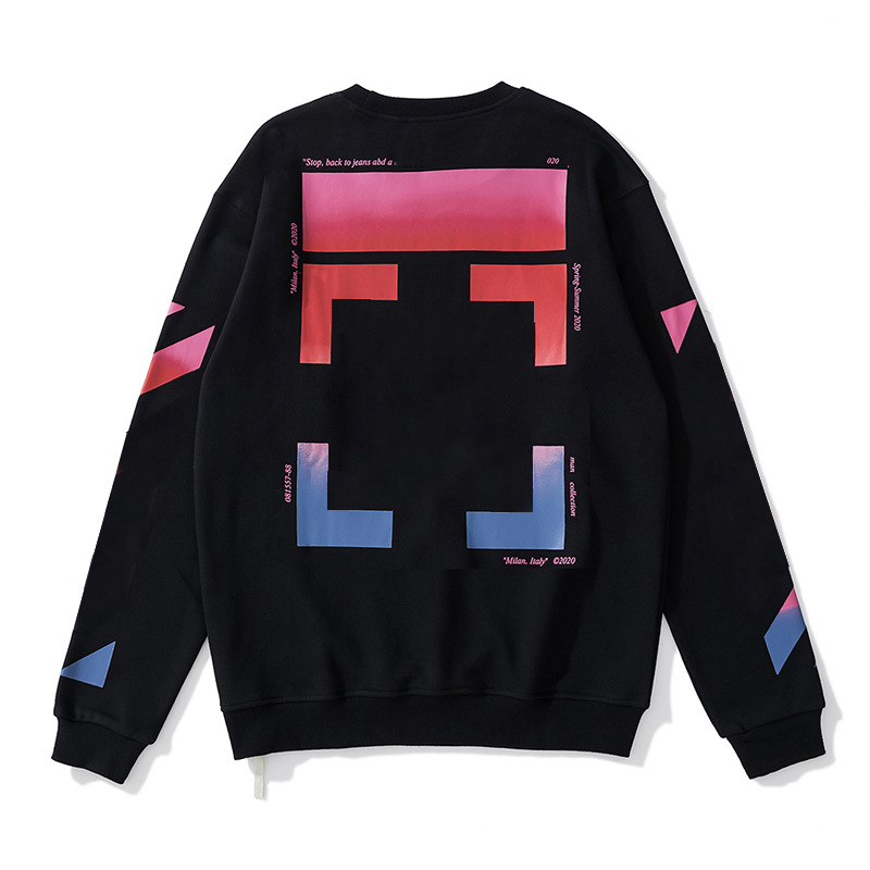 

Sweatshirts Trend Hoodies Hip Hop Brand Offs Fall/Winter X Printing Loose Black White Hoodie for Men Women Couples Ow Sweatshirt, Shipping fee