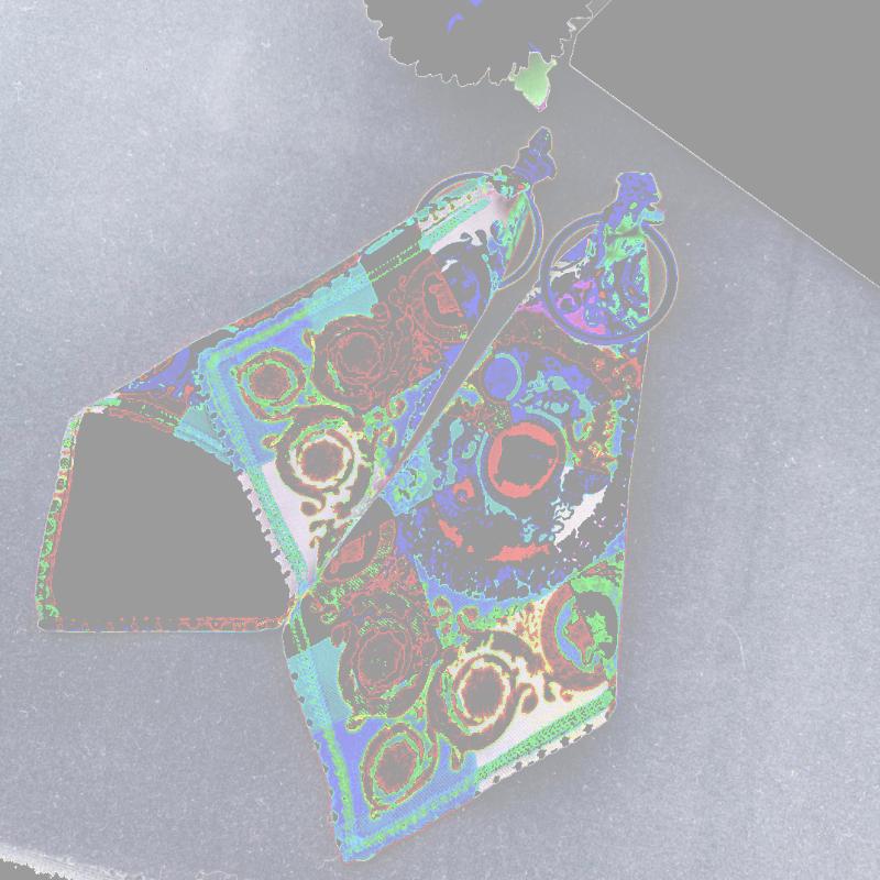 

Stud Fashion Simple Retro Golden Hoops Colorful Silk Scarf Earrings For Women, Golden;silver