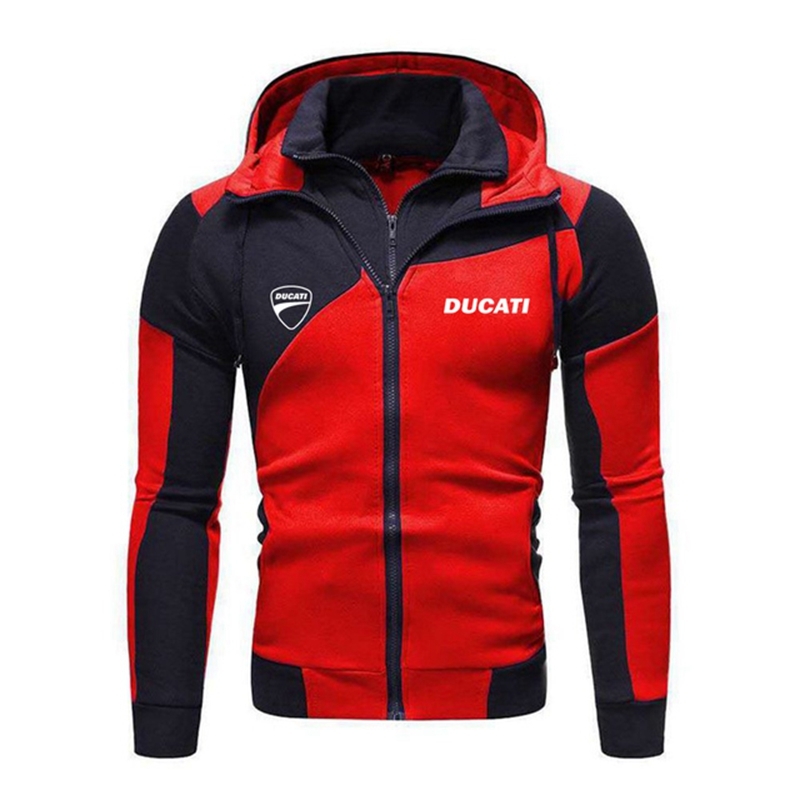 

New 2021 Spring and Autumn Ducati et Print Sweatshirt Hoody Zipper Hoodi Harajuku Clothing s Comfortable Coats, Blue