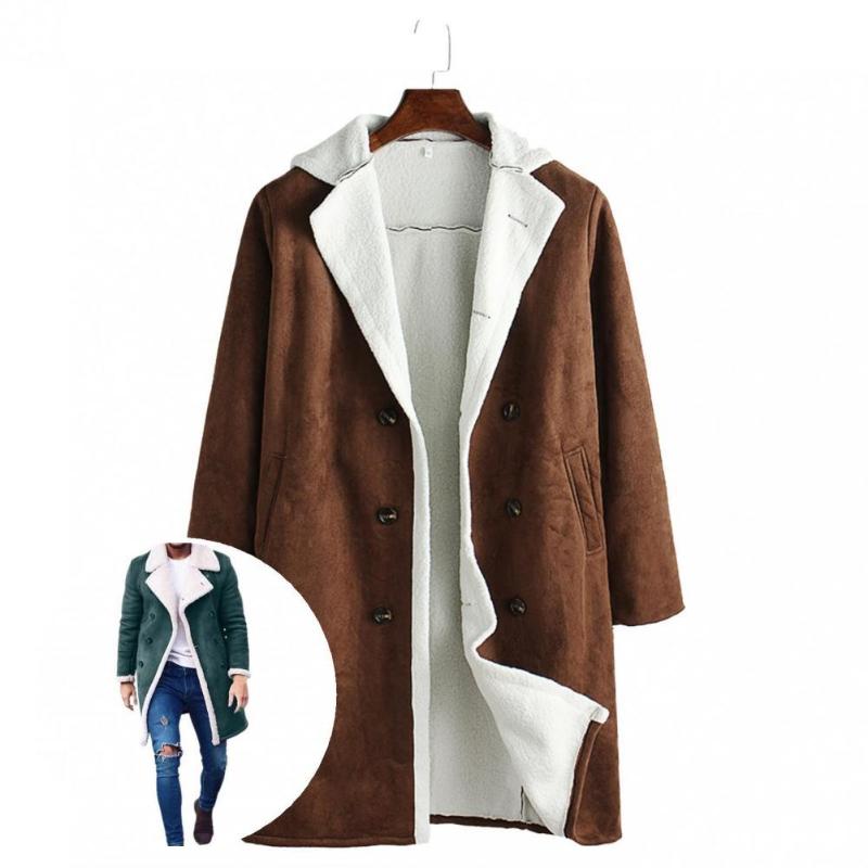 

Men's Wool & Blends Great Men Jacket Contrast Colors Thicken Wear Resistant Winter Coat, Green