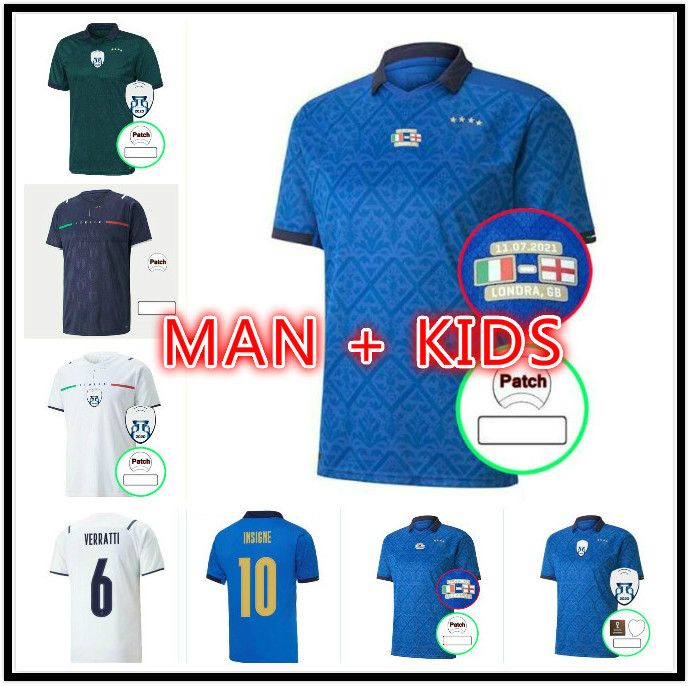 

Italy 2021 2022 soccer Jersey home away JORGINHO EL SHAARAWY BONUCCI INSIGNE BERNARDESCHI Adult men + kids kit FOOTBALL SHIRTS, 21/22