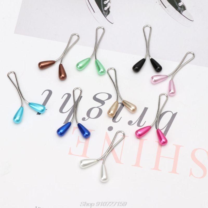 

Pins, Brooches 12Pcs Muslim Hijab Scarf Cardigan Shawl Safety Pins Clips Pearl Brooch Jewelry N14 20 Drop, Gray