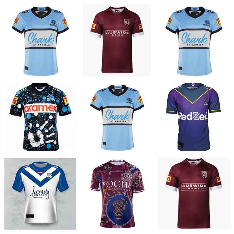 Bulldogs Cronulla-Sutherland Sharks rugby jerseys 2021 Melbourne storm Indigenous jersey Manly Warringah Sea Eagle polo shirt state of origi
