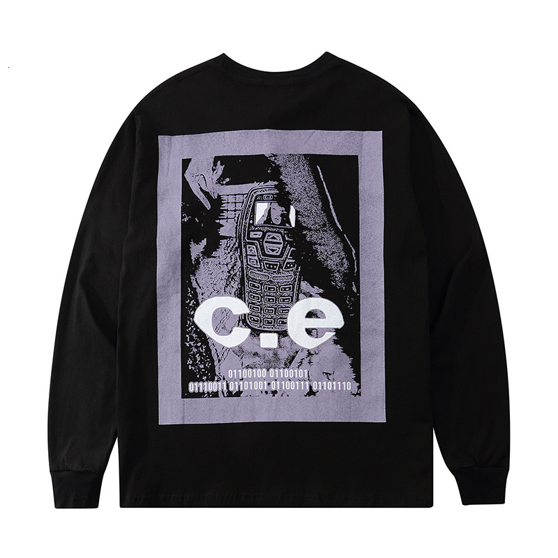 

2021 New 20ss C.e Shirt Long Sleeves High Quality Japanese Mobilephone Print Cav Empt Top Tee t Shirts Men Women 2ccg, White1