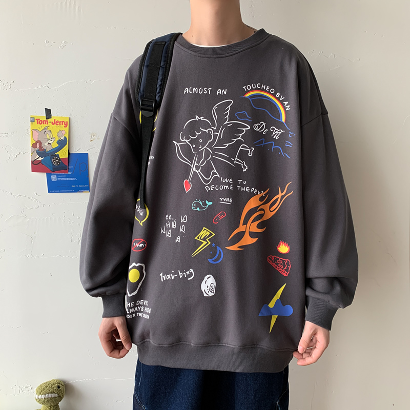 

New Autumn Spring 2021 Hoodies Sweatshirt for Men's Black Loose Hip Hop Punk Streetwear Casual Fashion Clothes Oversize 5xl N57v, Wy621 e