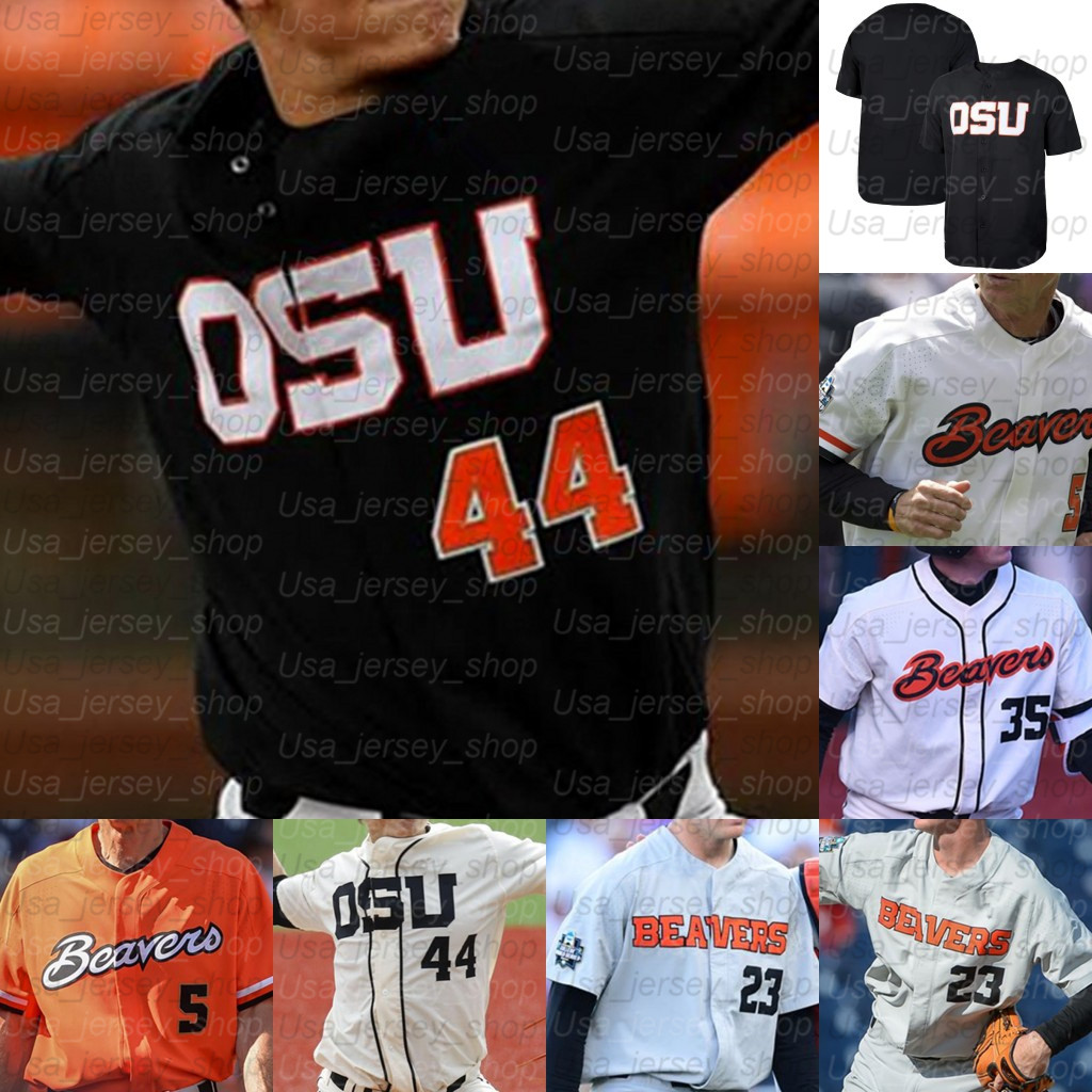 

2021 Oregon State Beavers OSU College Baseball jerseys Madrigal 35 Adley Rutschman 23 Jacoby Ellsbury Any Number Name, Orange