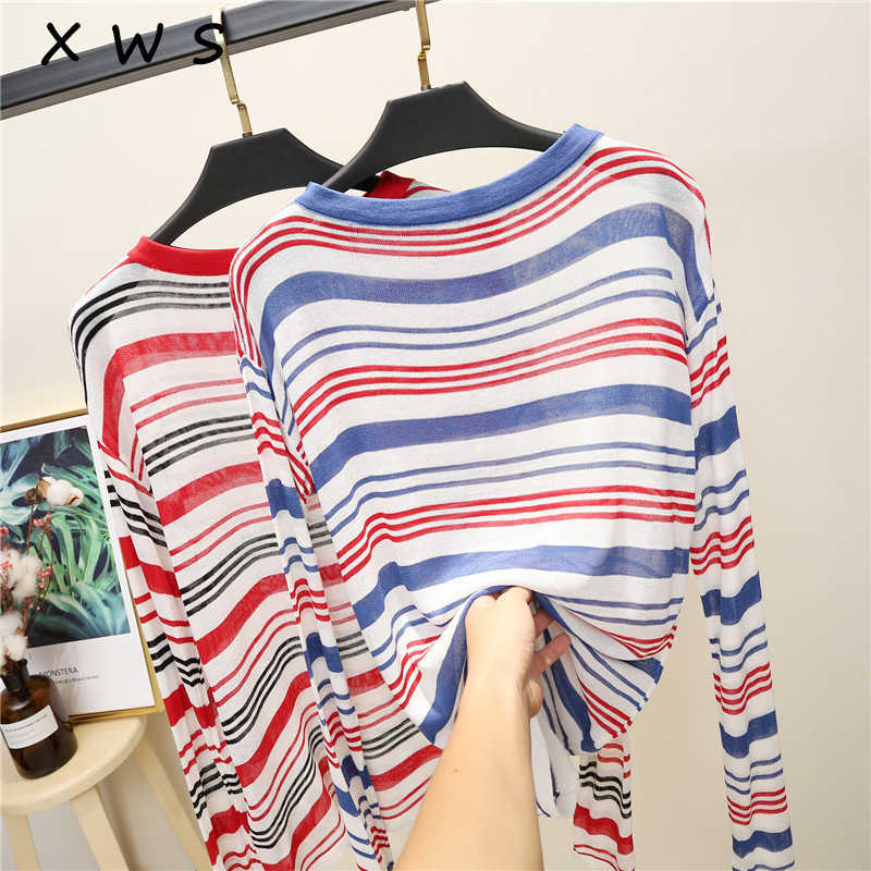 

spring autumn o-neck oversize loose thin sweater women knit top casual pullovers Long Sleeve big size female Cashmere sweater 210604, Red