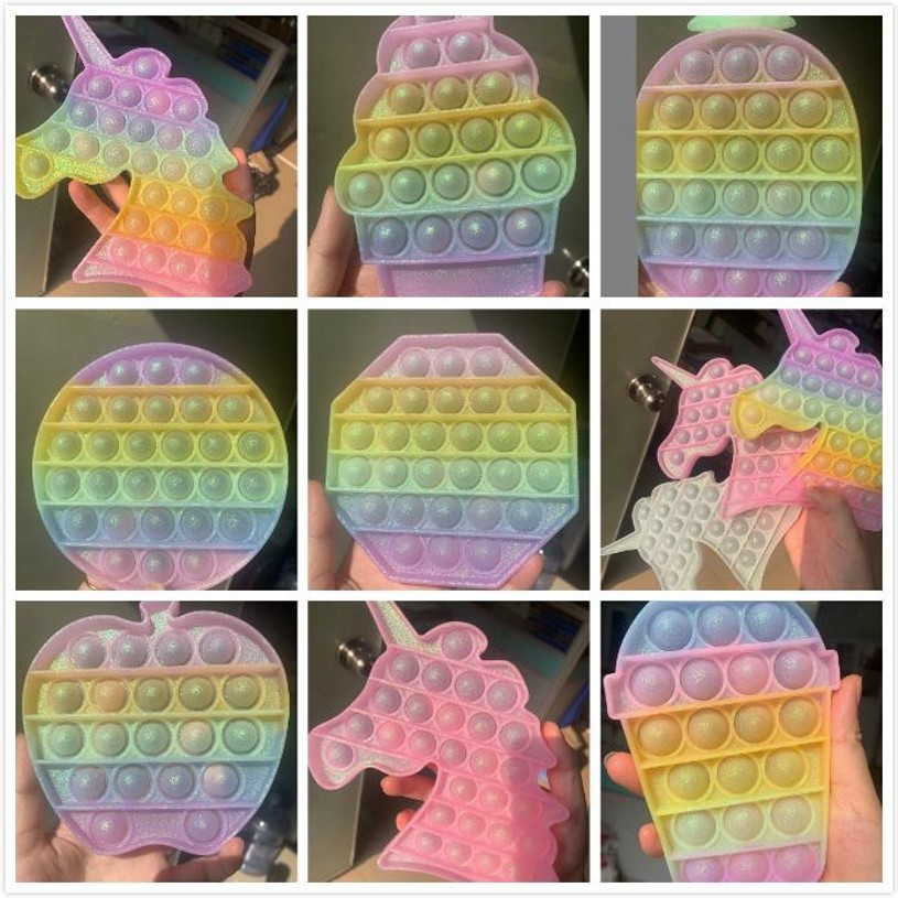 

Fluoresce Fidget Toys Glitter Glow Autism Sensory Squishy Stress Reliever Toys for Adult Kids Relief Funny Office Birthday Party Gifts