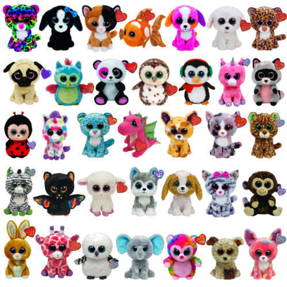 

15CM TY Spider Unicorn Alpaca Swan Pig Rabbit Dinosaur Goat Octopus Deer Doll Plush Stuffed Animal Collection Toy Christmas Gift