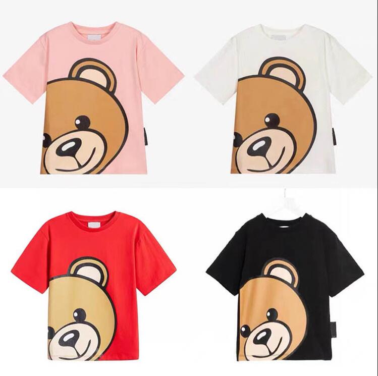 

kids Spring summer 22SS cotton t-shirts Cute Bear Pattern t shirts baby top tees children t-shirt size 90-130cm 4 Colors, Shipping pay