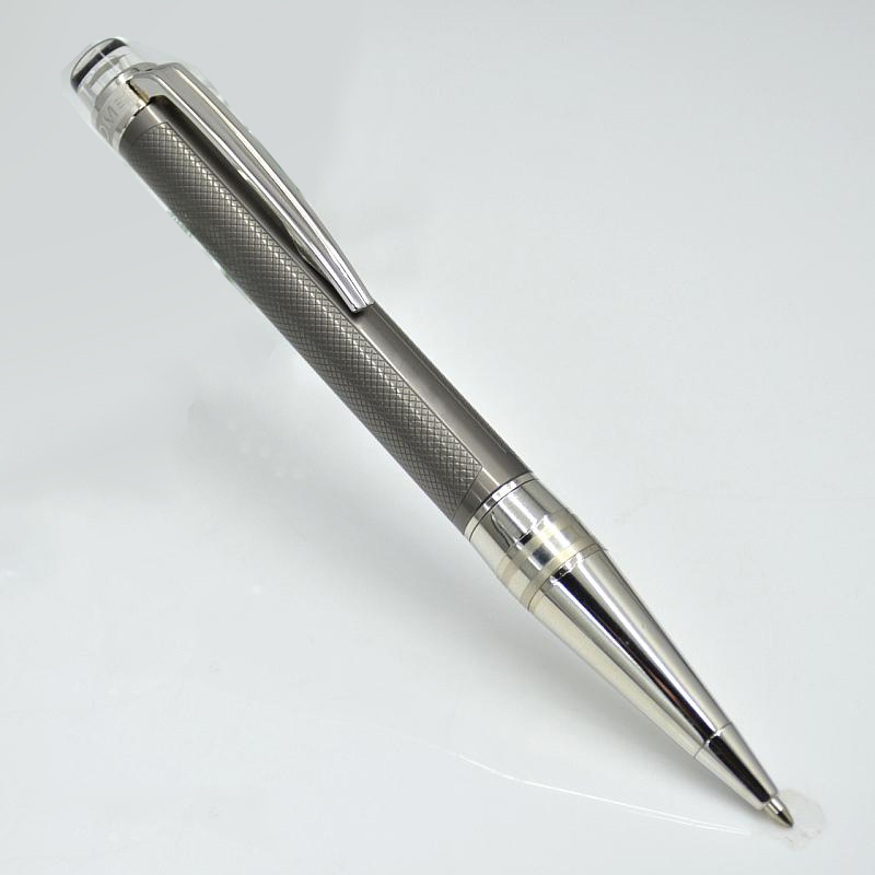 

luxury gray metal PVD-plated fittings ballpoint and Rollerball pen with Crystal head office stationery Writing ball pens Gift HD2014, As picture show