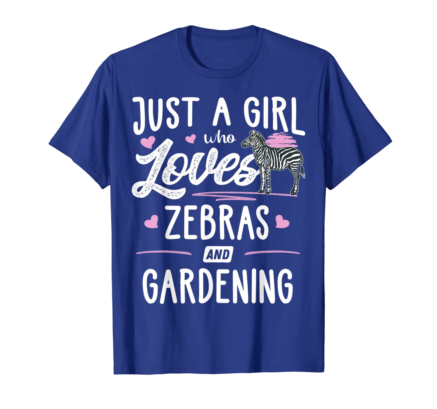 

Just A Girl Who Loves Zebras And Gardening Gift Women T-Shirt, White;black